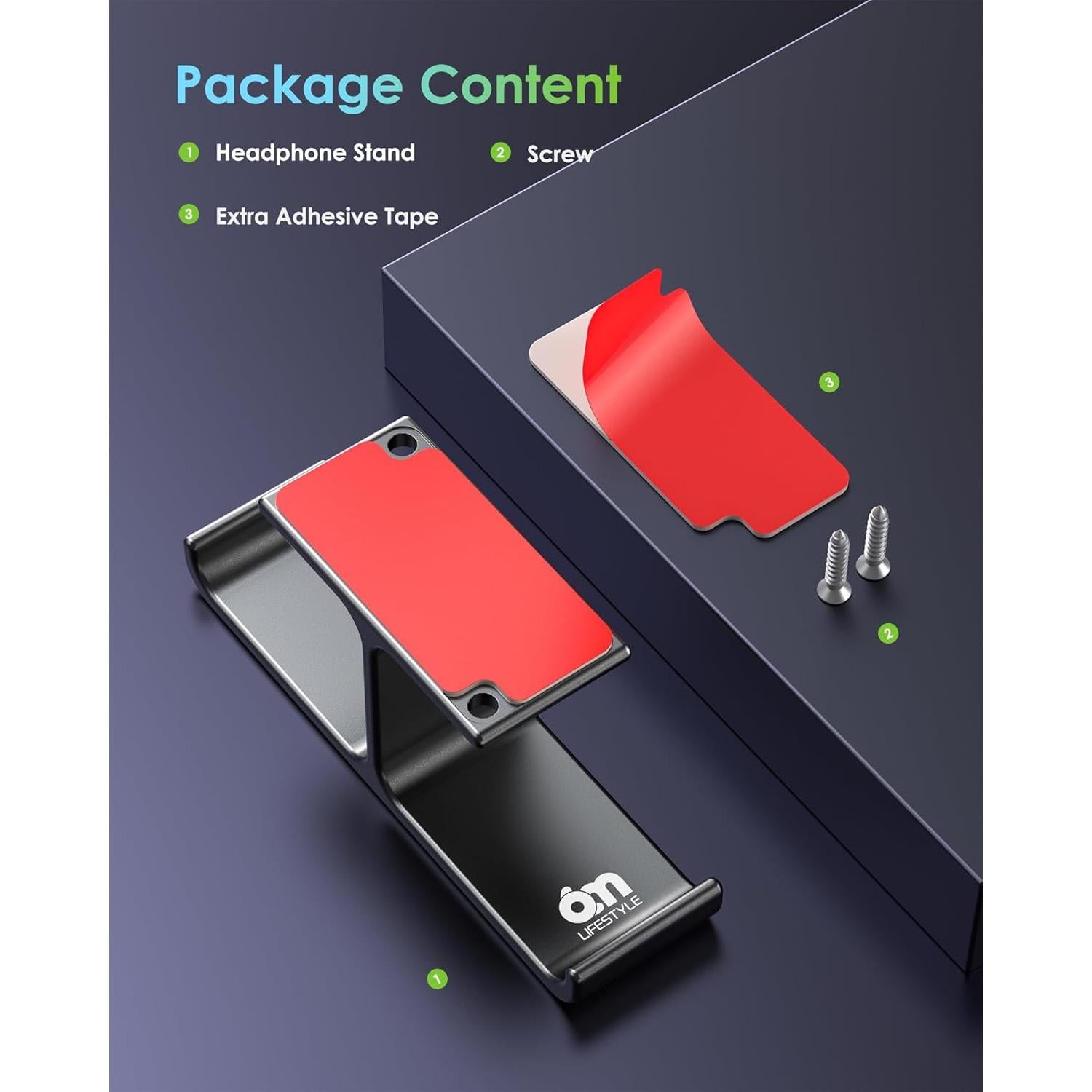 Soporte para Auriculares 6amLifestyle HH-07B-01 Aluminio Doble