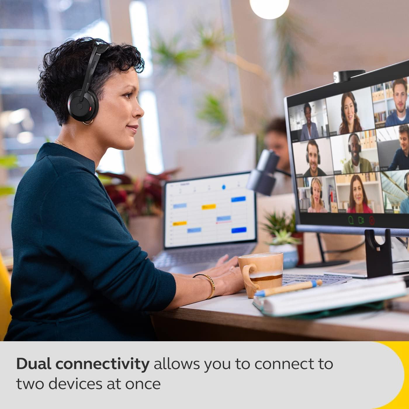 Auricular Inalámbrico Jabra Evolve2 55 con Base de Carga - Negro