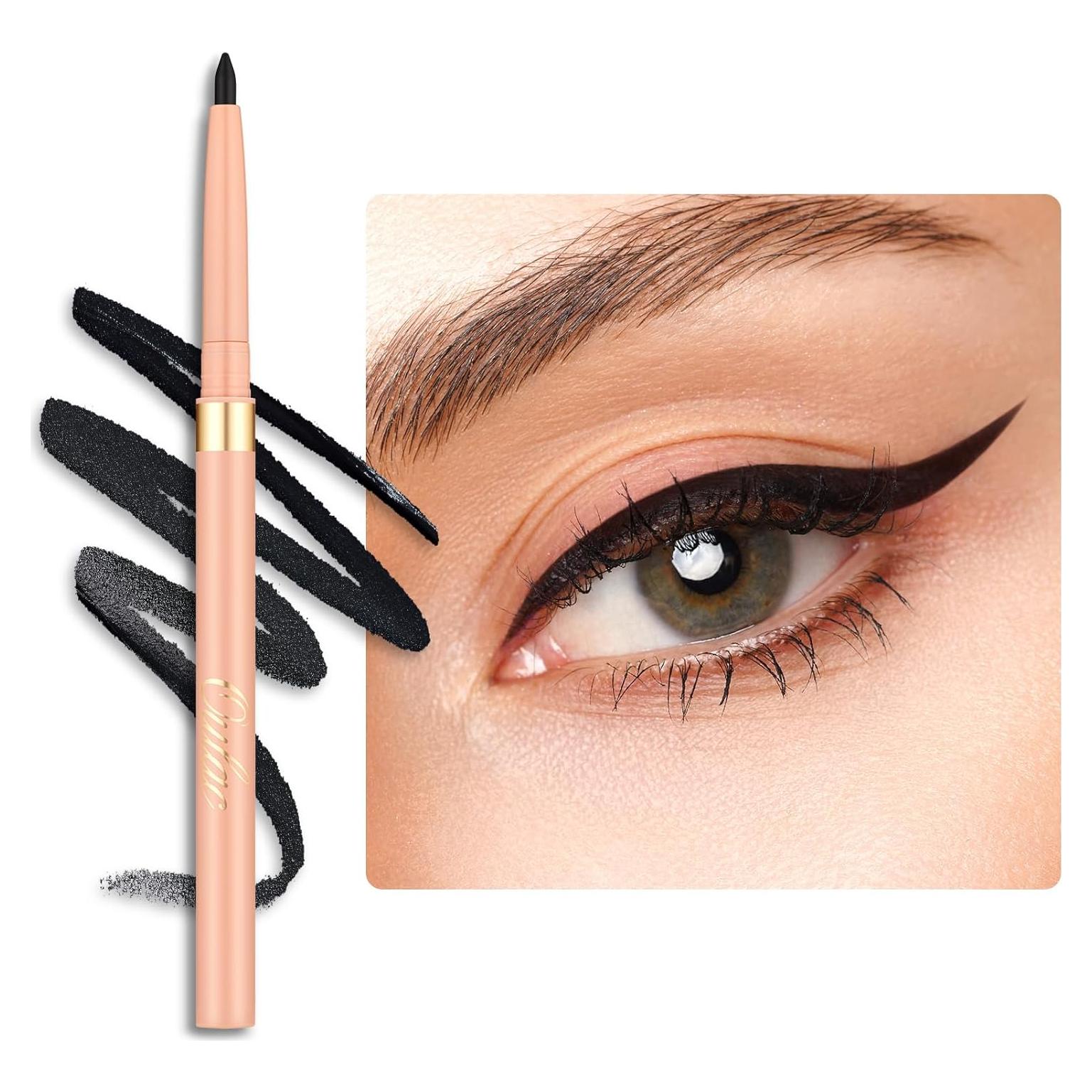 Lápiz de Eyeliner Negro Oulac Retráctil a Prueba de Agua