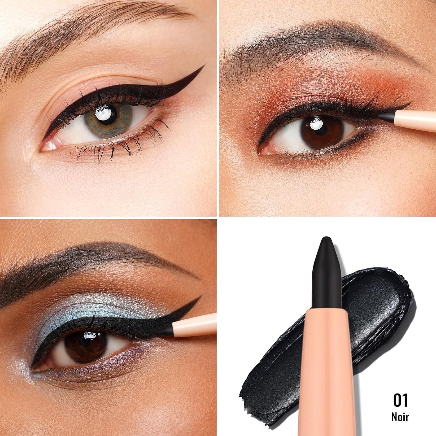 Lápiz de Eyeliner Negro Oulac Retráctil a Prueba de Agua