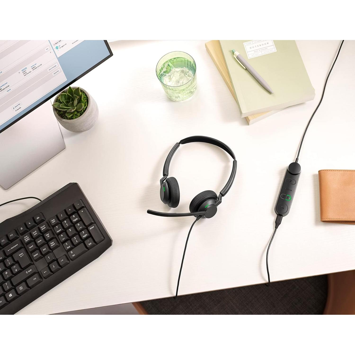 Auricular Estéreo Jabra Engage 50 II con Cable USB-A y Control de Llamadas