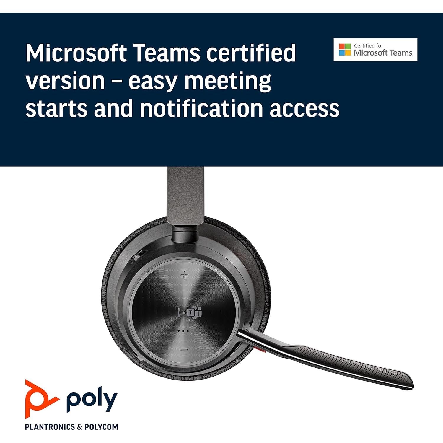 Auricular Bluetooth Poly Voyager Focus 2 UC USB-A ANC Estéreo