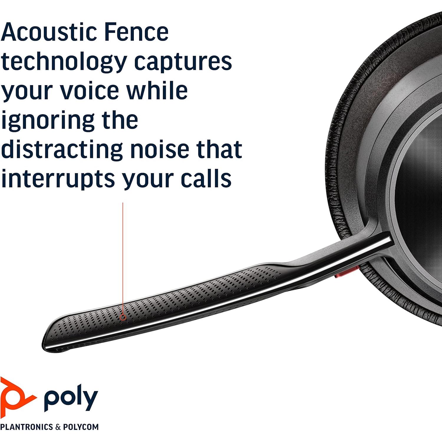 Auricular Bluetooth Poly Voyager Focus 2 UC USB-A ANC Estéreo