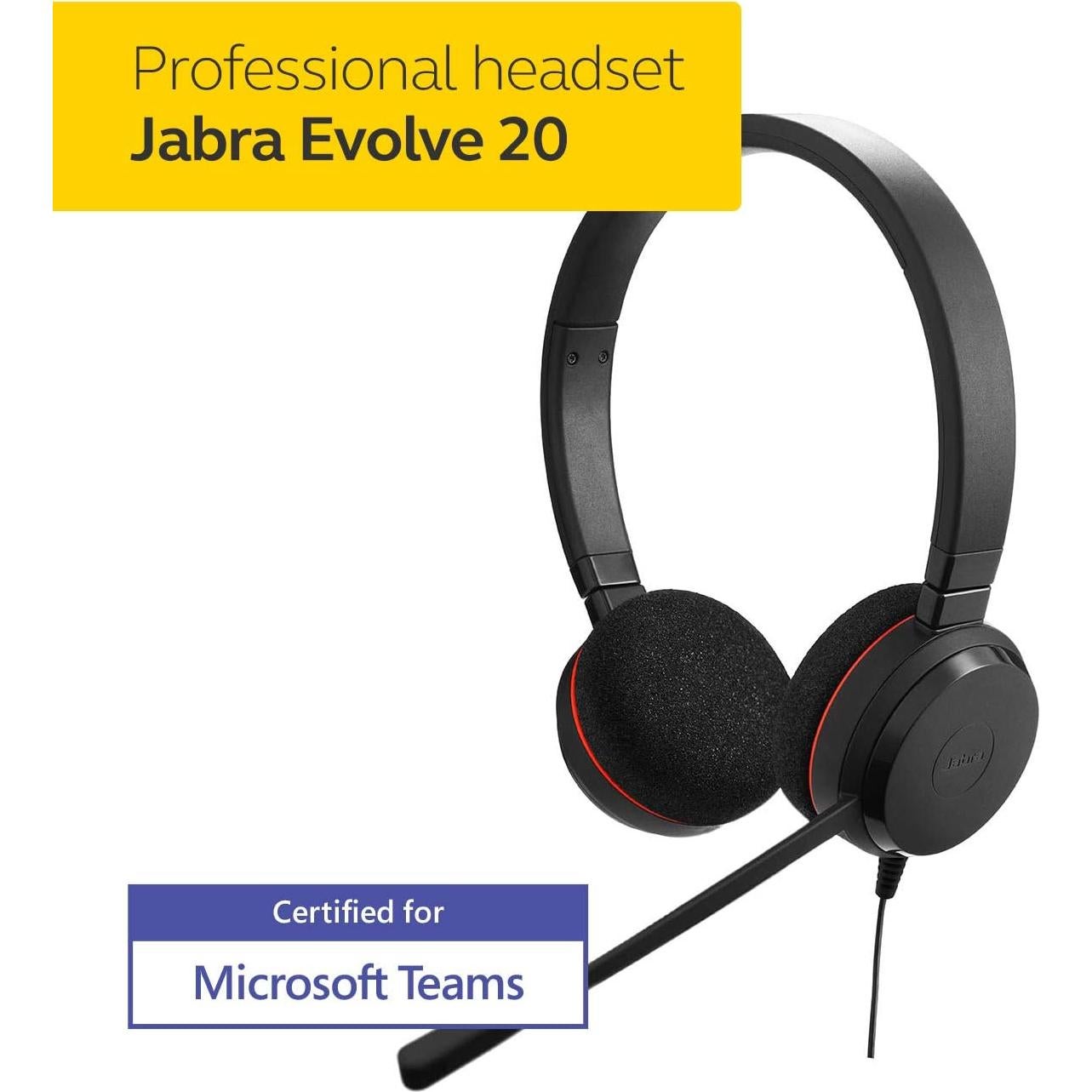Auriculares Jabra Evolve 20 Stereo USB con Control de Llamadas