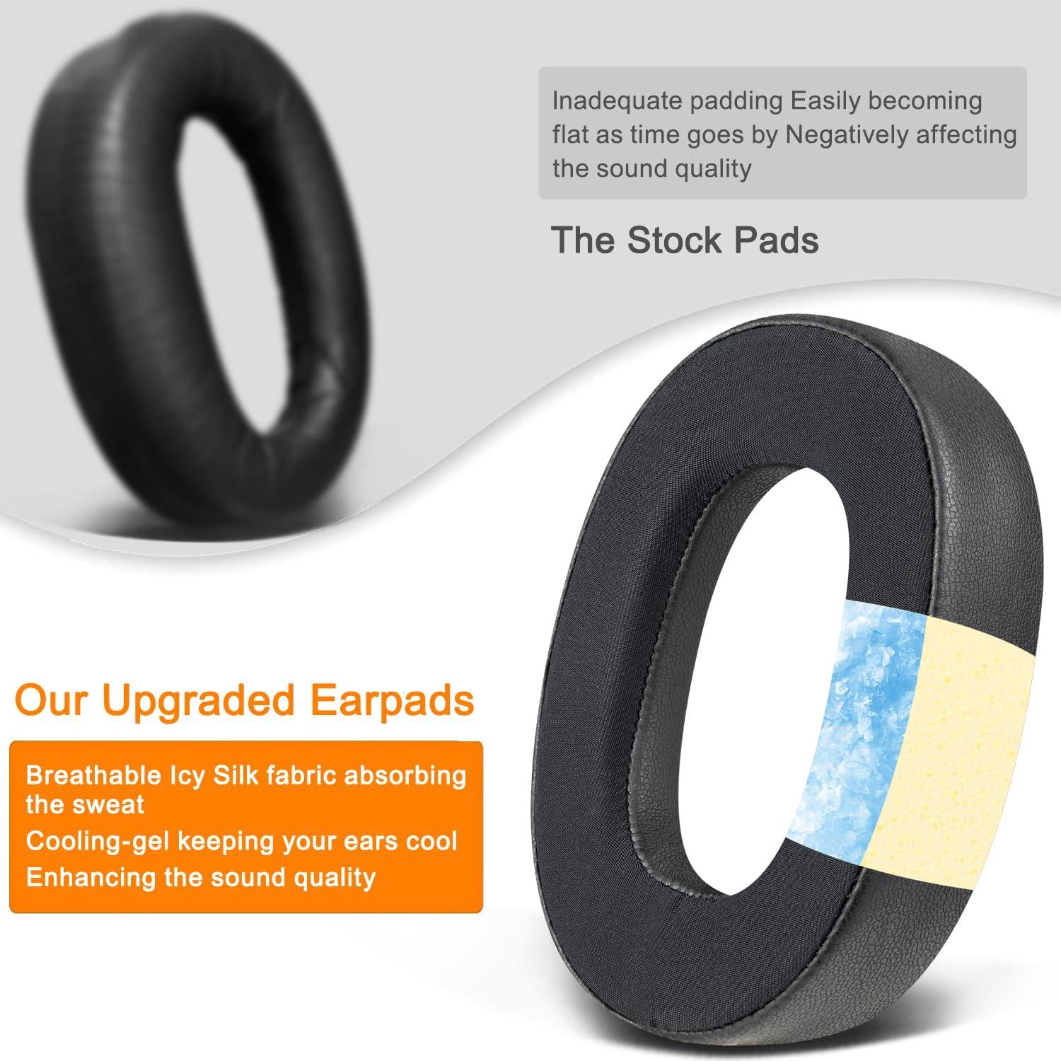 Almohadillas de Gel Refrigerante SOULWIT para Auriculares Jabra Elite 85h - Negro