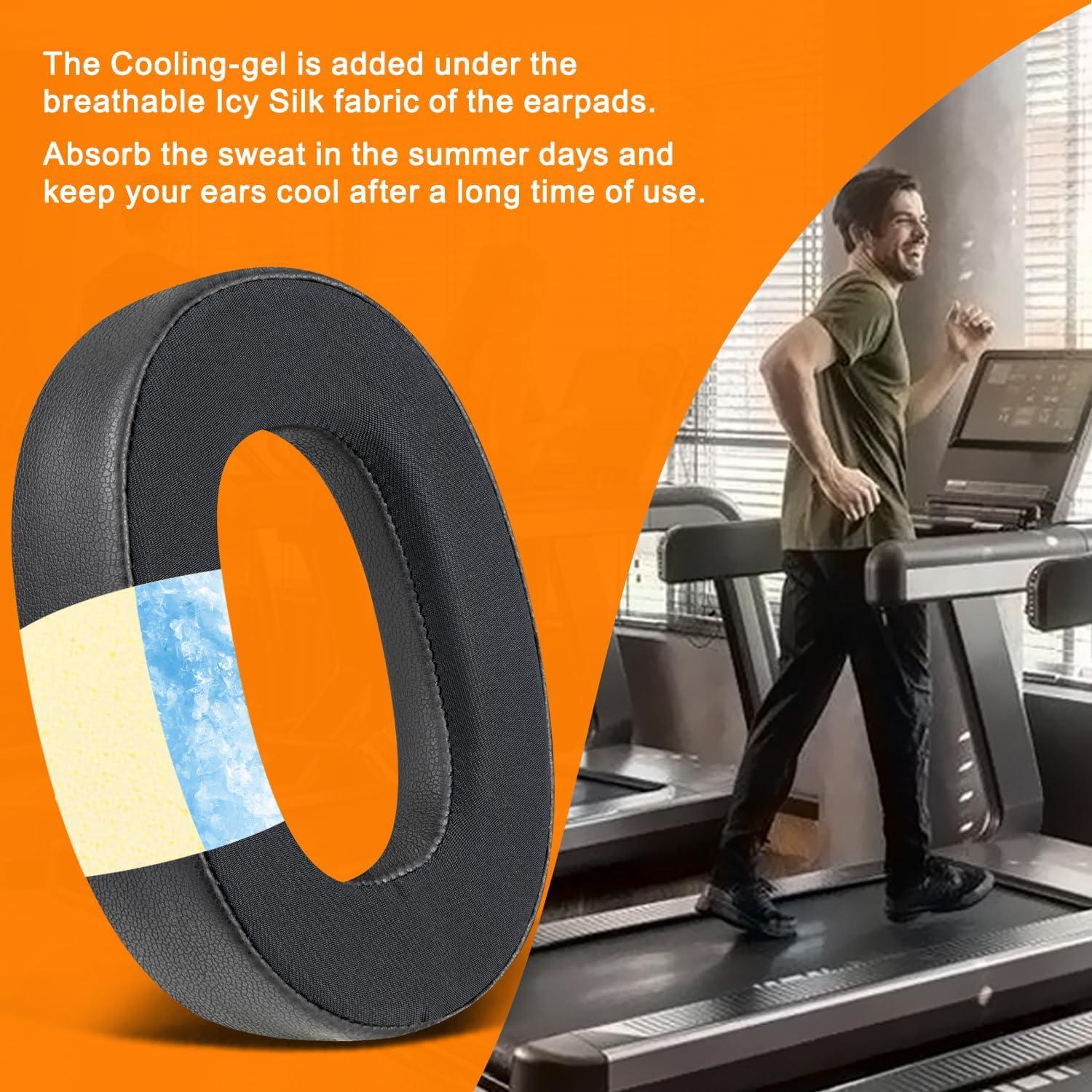 Almohadillas de Gel Refrigerante SOULWIT para Auriculares Jabra Elite 85h - Negro