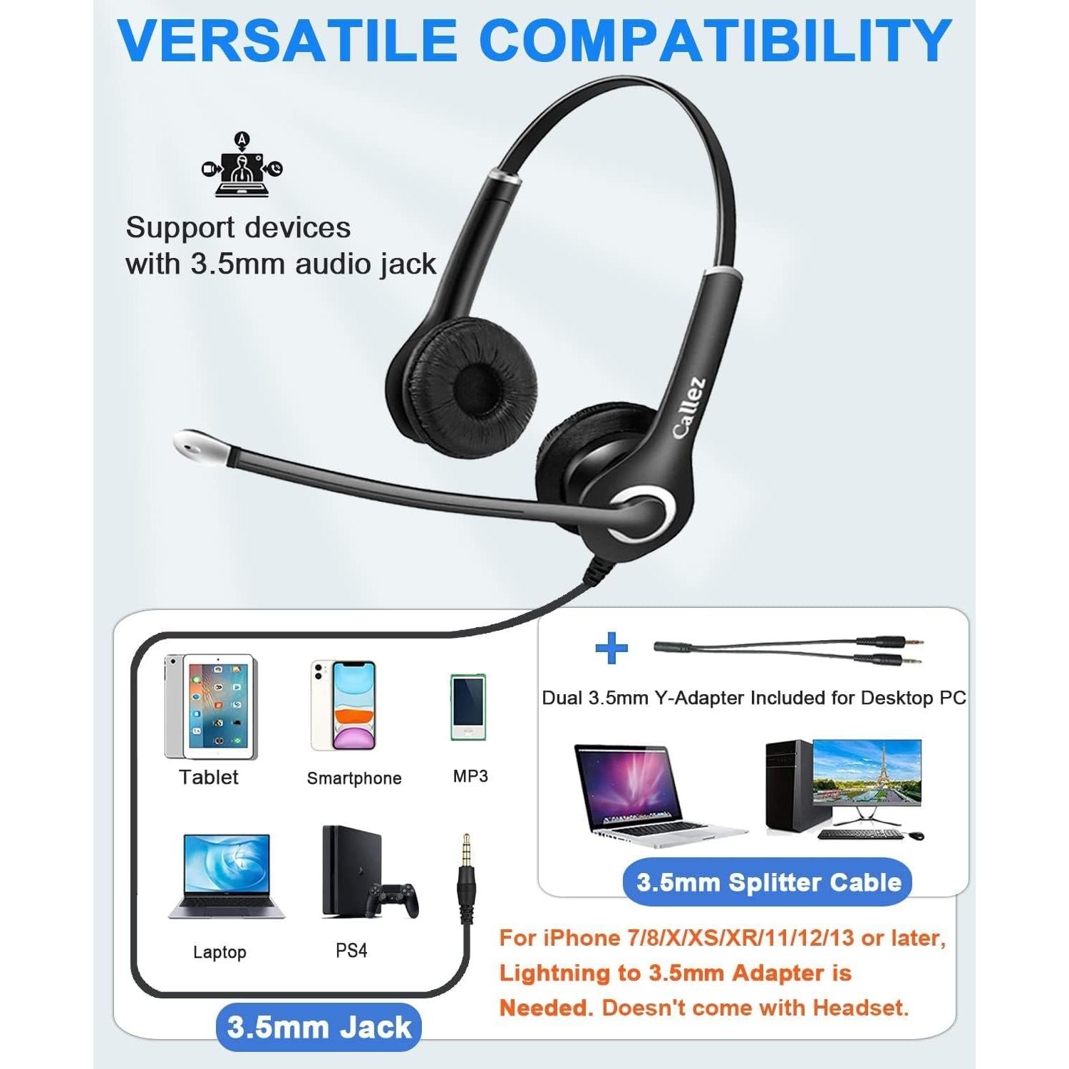 Auricular Callez 3.5mm con Micrófono Cancelación de Ruido