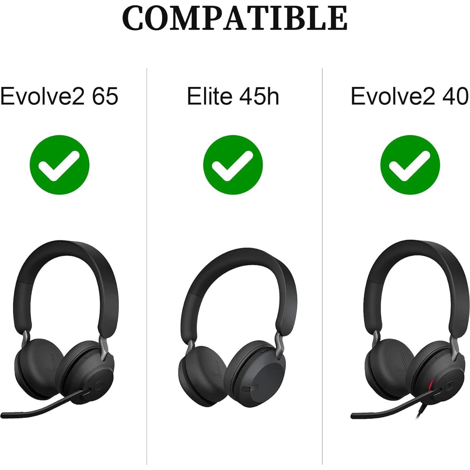 Almohadillas de Repuesto Jabra Evolve2 65/40/Elite 45h Gel Negro