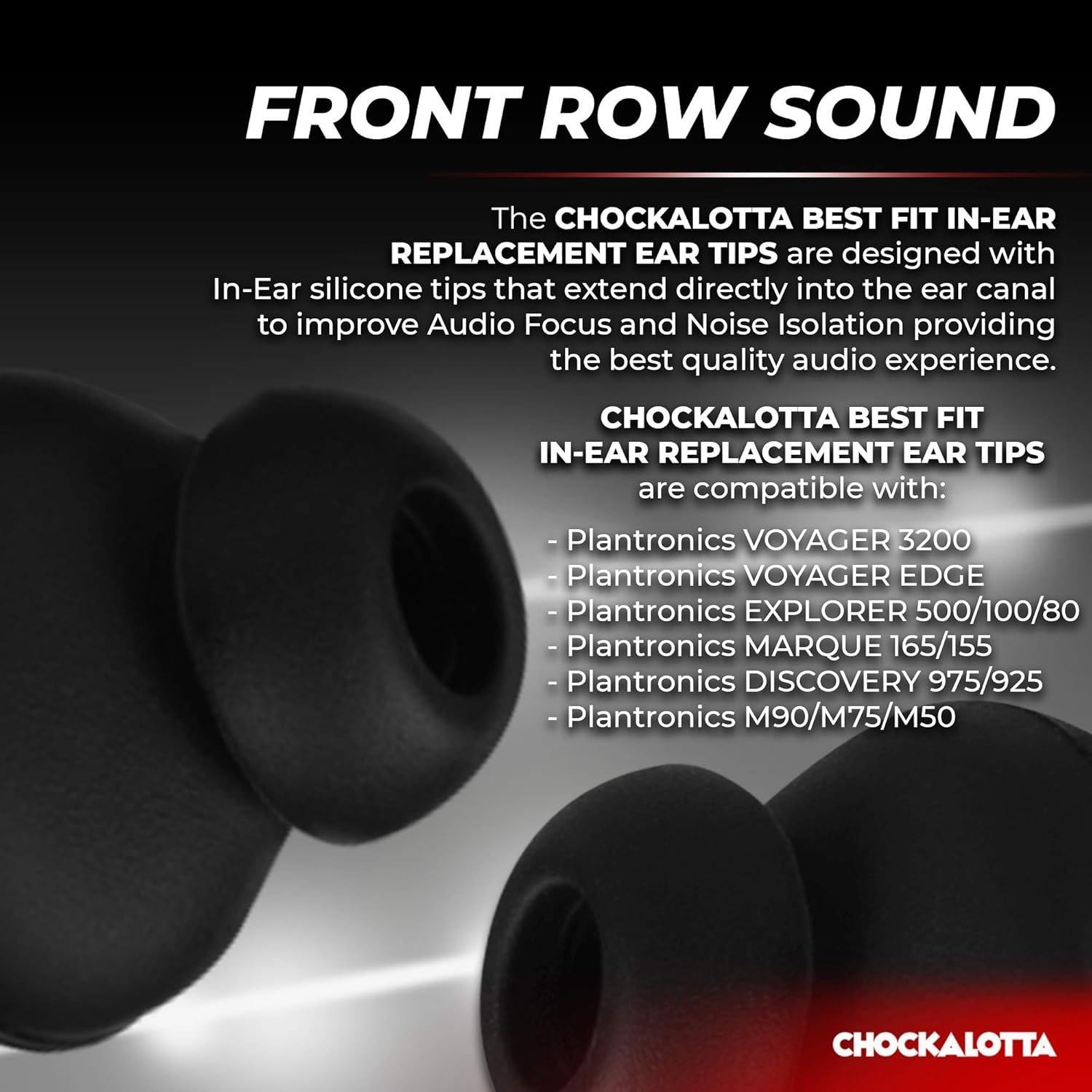 Consejos de Reemplazo In-Ear CHOCKALOTTA para Plantronics - Grande