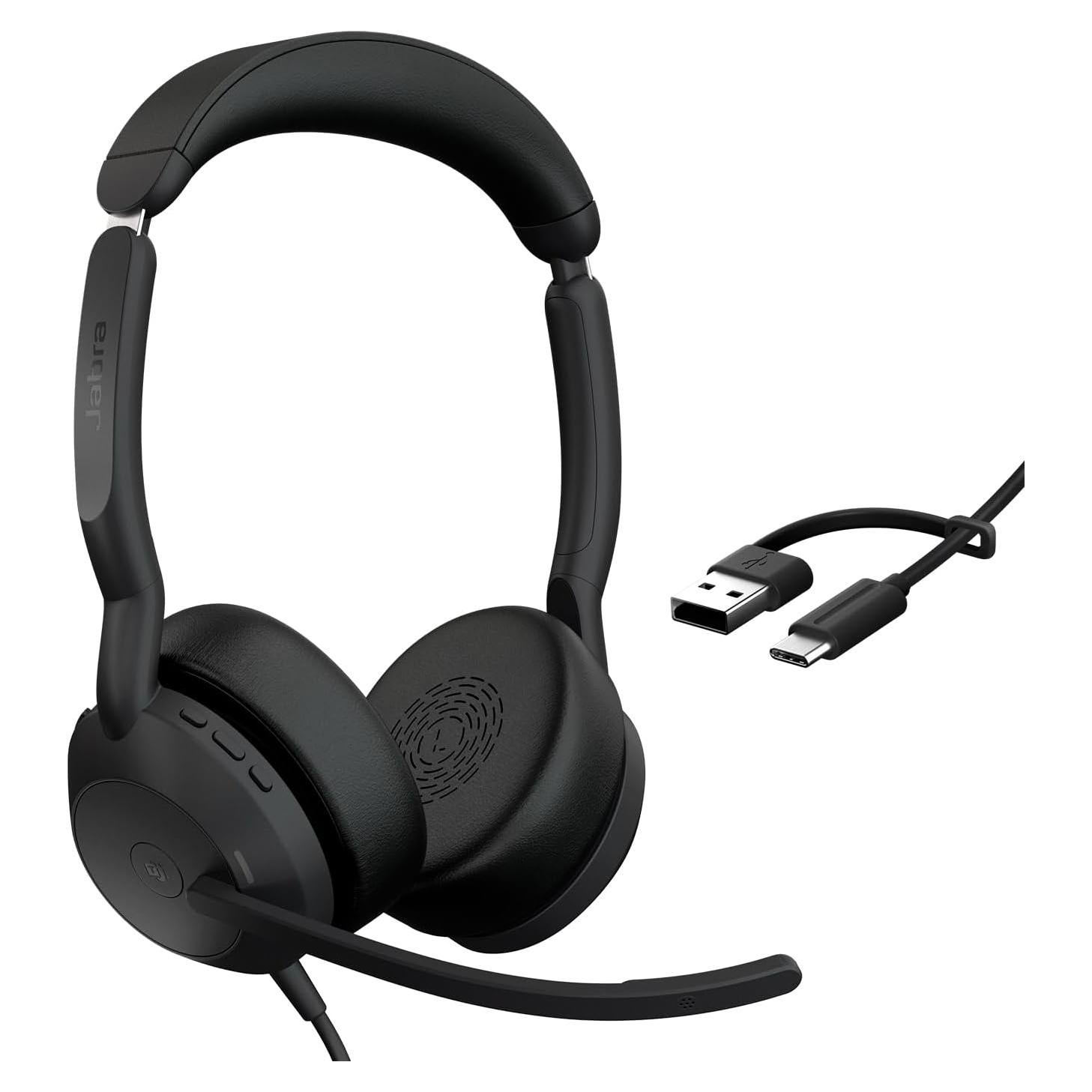 Auriculares Jabra Evolve2 50 con Cable y Bluetooth - Cancelación de Ruido