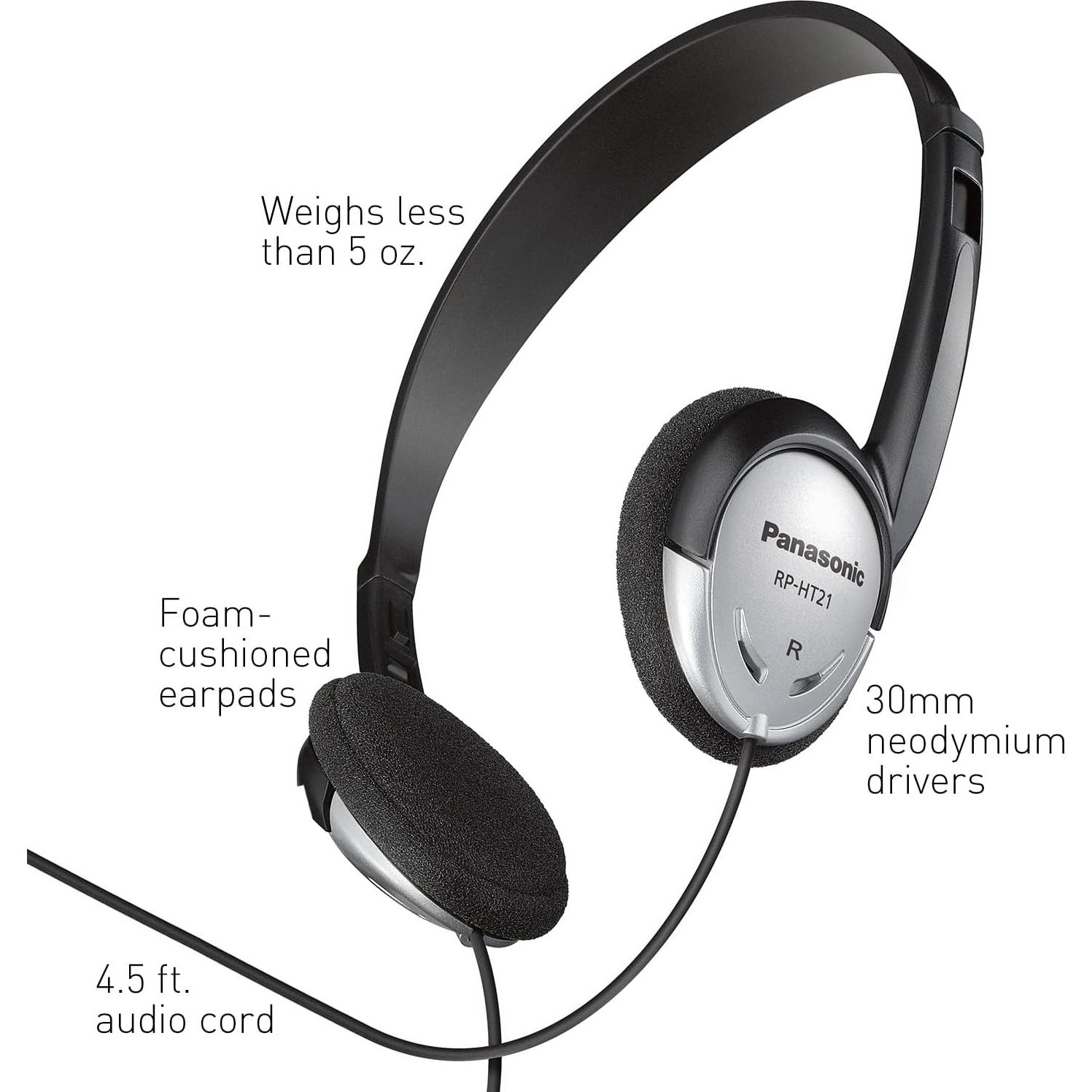 Auriculares On-Ear Panasonic RP-HT21 Livianos 30mm XBS