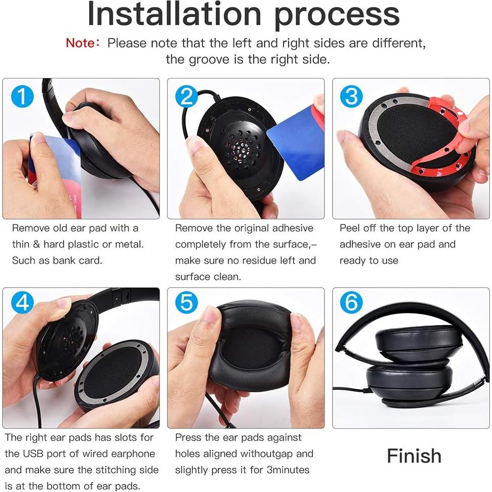 Almohadillas de Reemplazo HZTCAM para Beats Studio 2 y 3 - Titanio