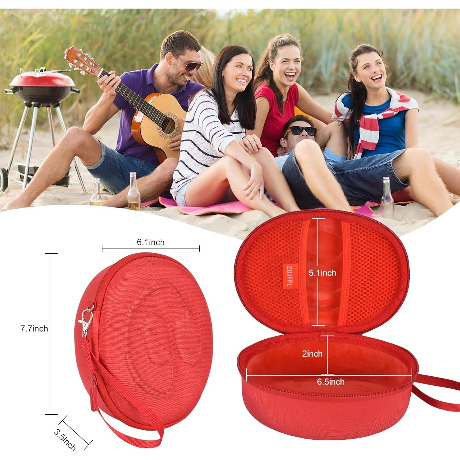 Funda Dura EVA para Auriculares Beats Solo 3/2 y Studio Pro - Rojo
