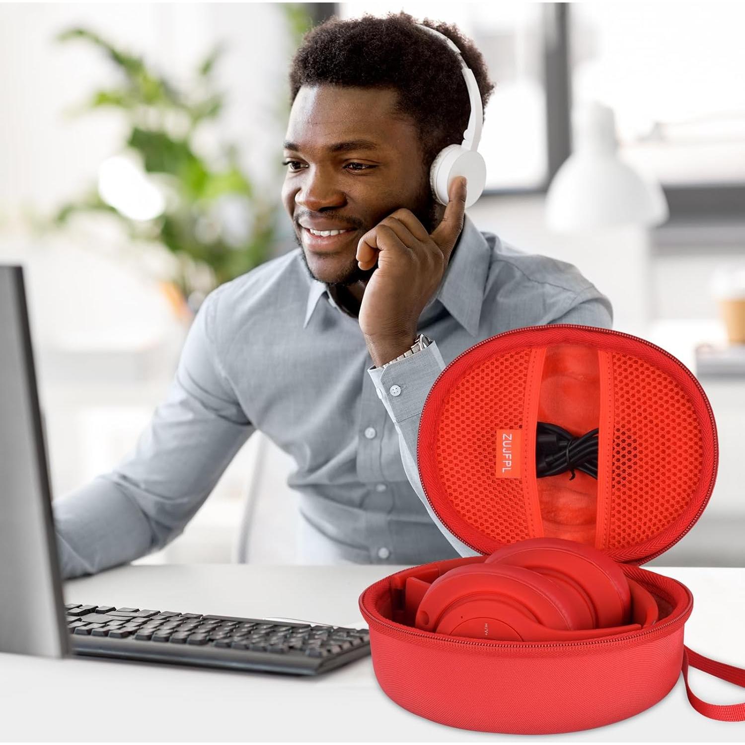 Funda Dura EVA para Auriculares Beats Solo 3/2 y Studio Pro - Rojo