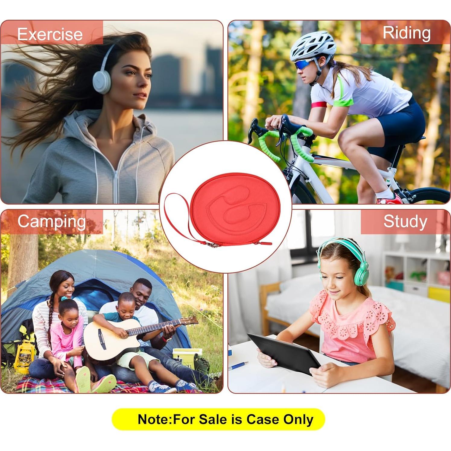 Funda Dura EVA para Auriculares Beats Solo 3/2 y Studio Pro - Rojo