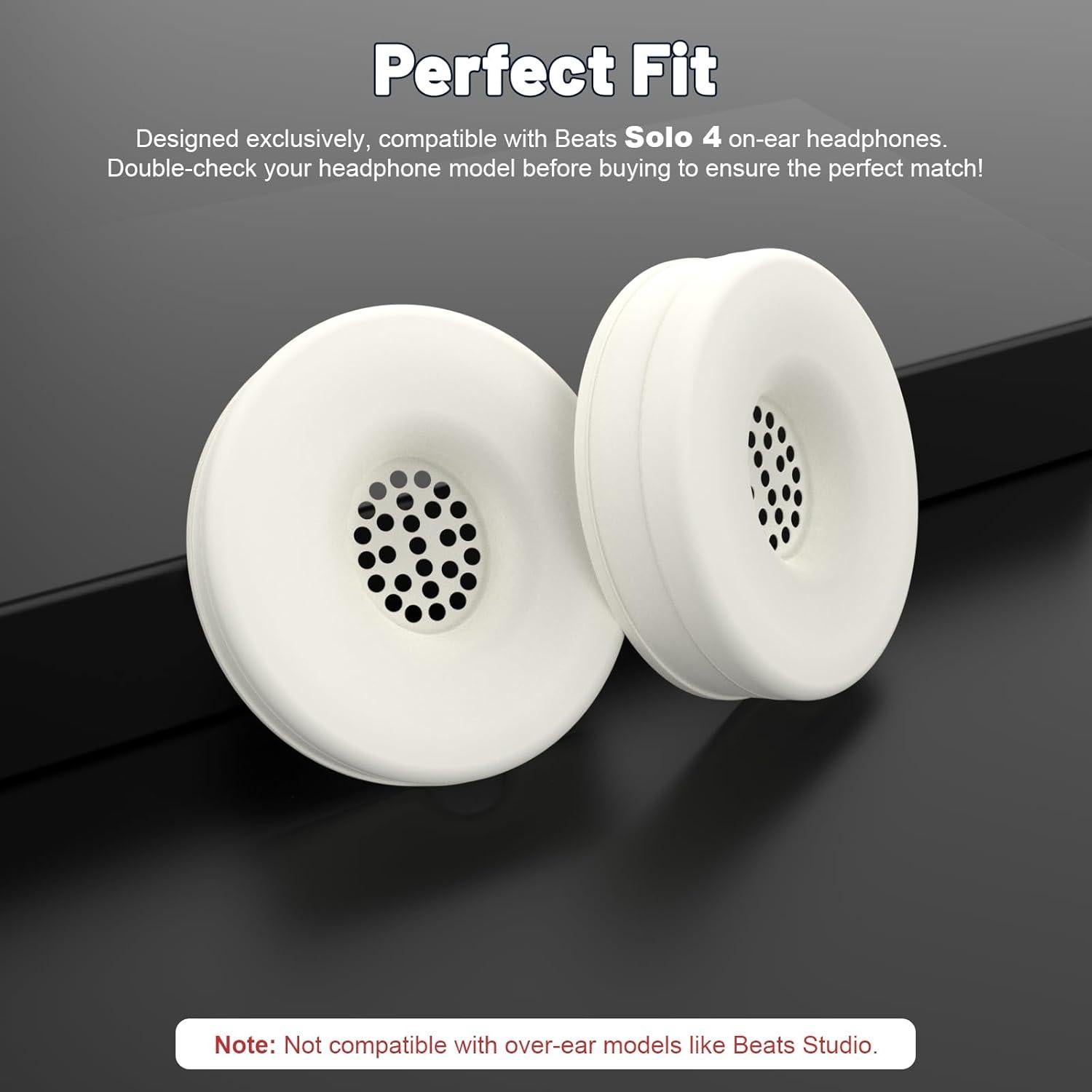 Cubiertas de Silicona Koffmon para Auriculares Beats Solo 4 y 3 - 1 Par Blanco