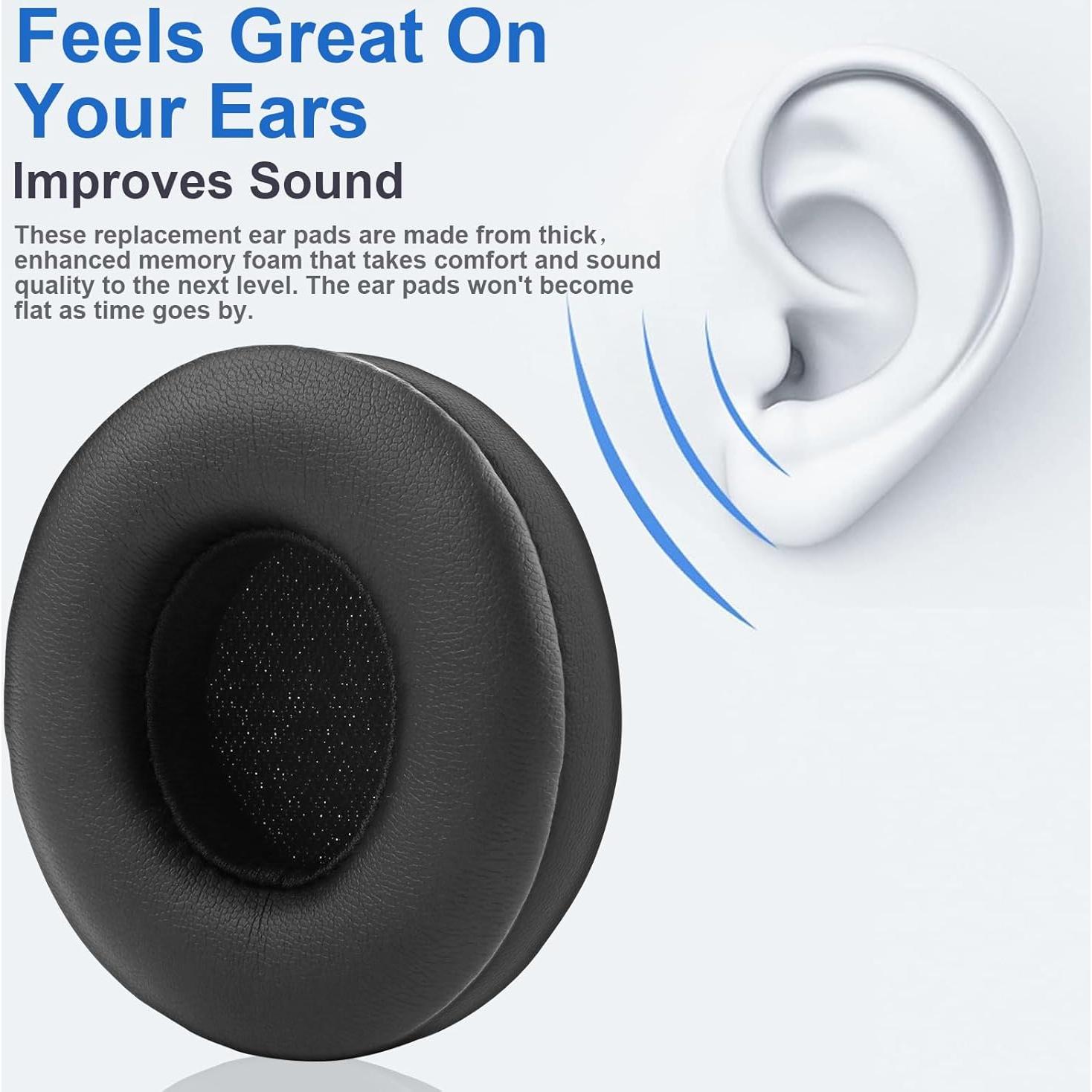 Almohadillas de Reemplazo para Auriculares Beats Solo 4 - Negro