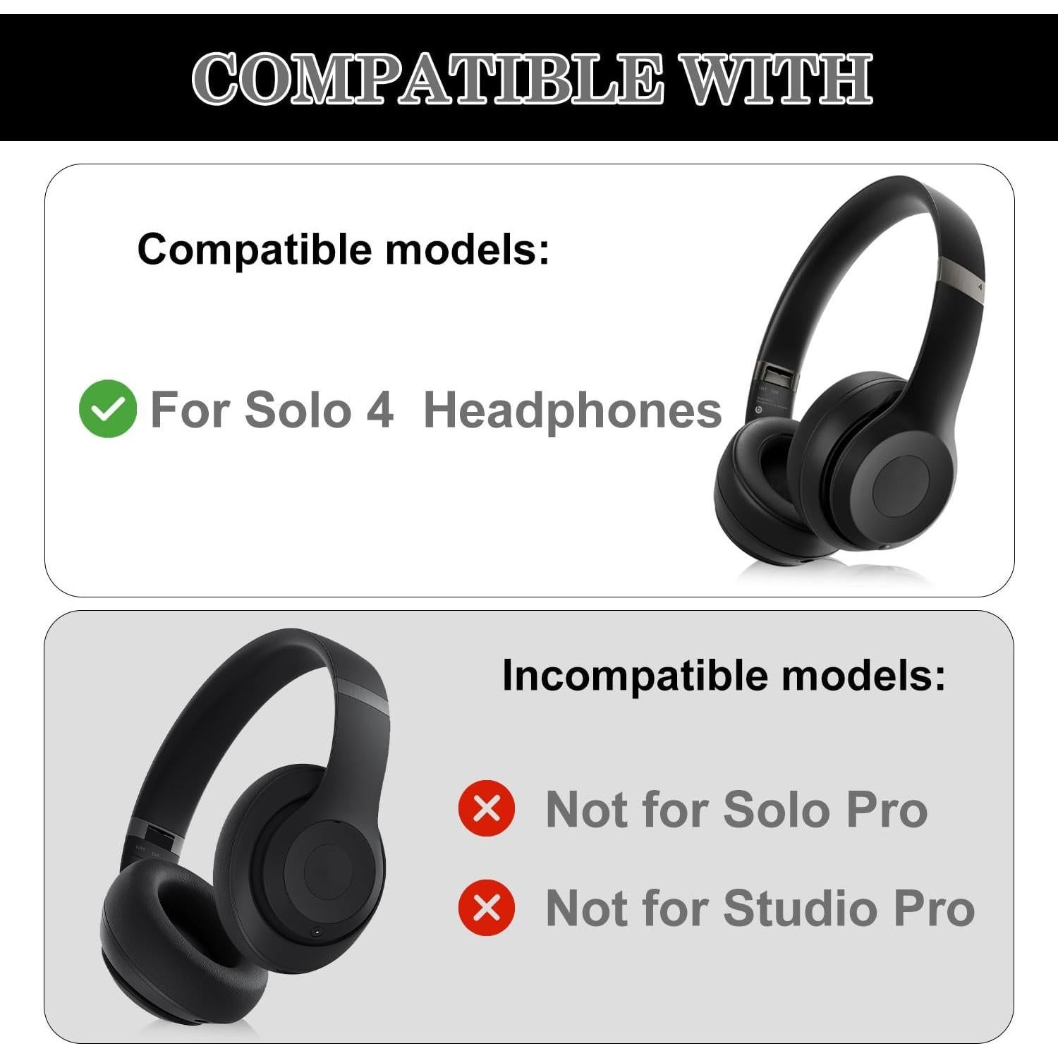 Almohadillas de Reemplazo Aiiviol para Auriculares Beats Solo 4