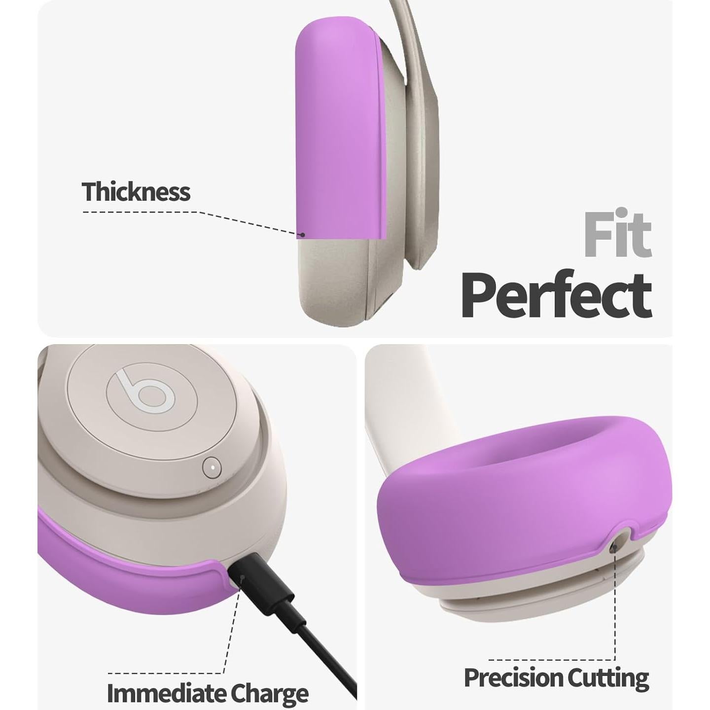 Funda de Silicona Morada para Auriculares Beats Studio Pro