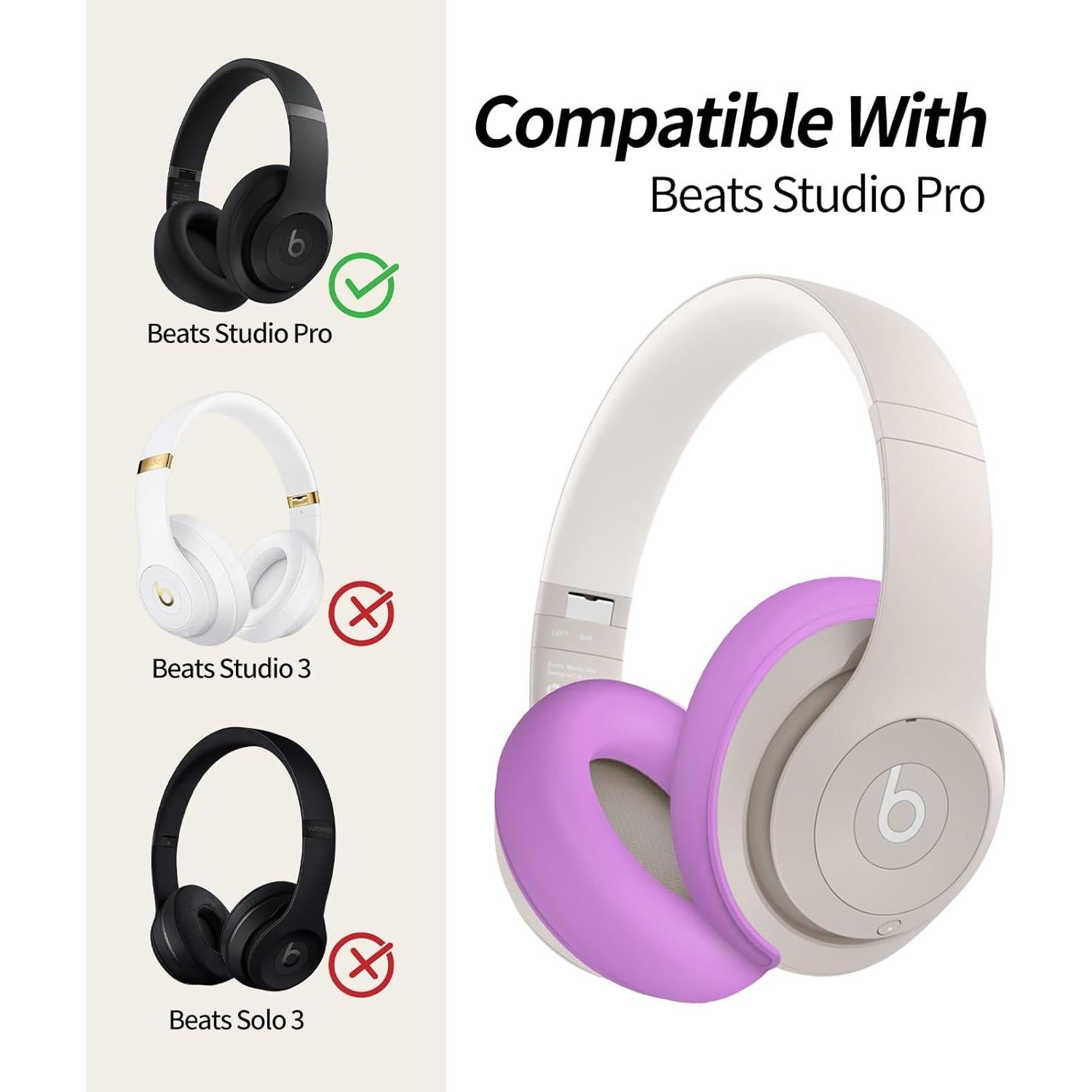 Funda de Silicona Morada para Auriculares Beats Studio Pro