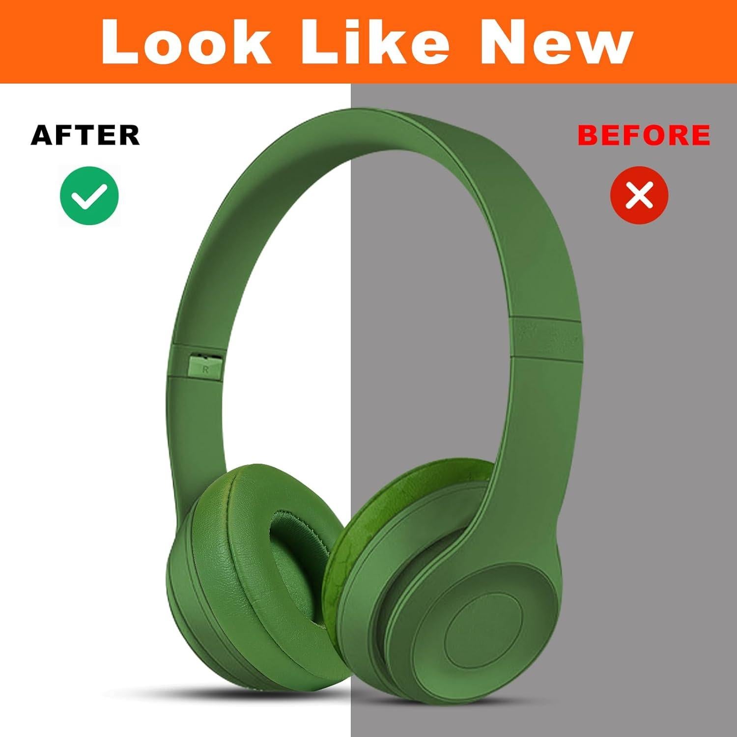 Almohadillas de Reemplazo para Auriculares Beats Solo 2 y 3 - Verde