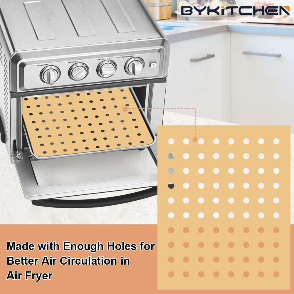 Forros de Horno de Freidora de Aire BYKITCHEN 100 Piezas 22.86x27.94 cm