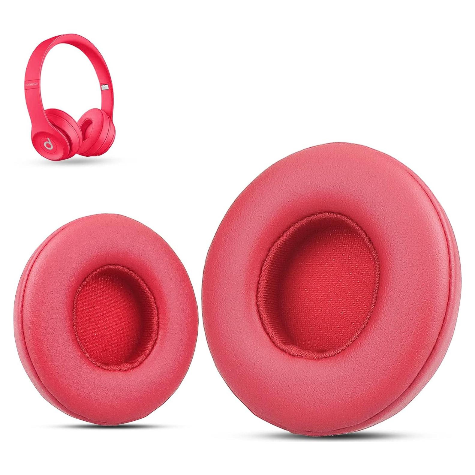 Almohadillas de Reemplazo Krone Kalpasmos para Beats Solo 2 y 3 - Rojo