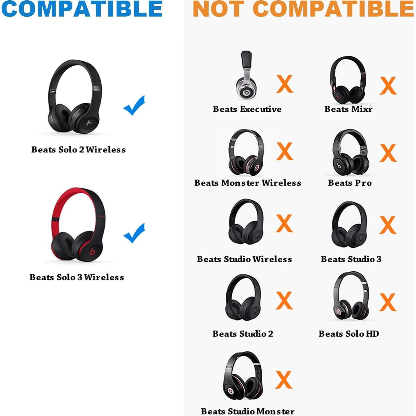 Almohadillas de Reemplazo para Auriculares Beats Solo 2/3 Gris