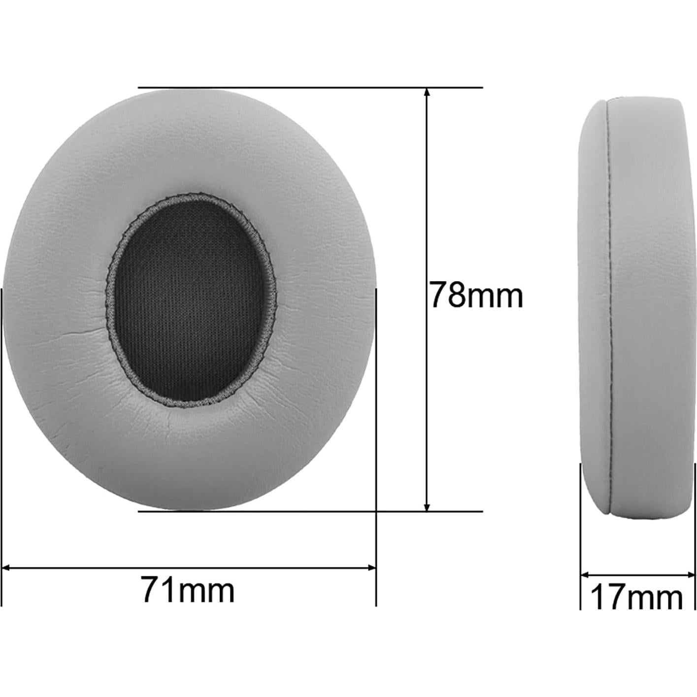 Almohadillas de Reemplazo para Auriculares Beats Solo 2/3 Gris