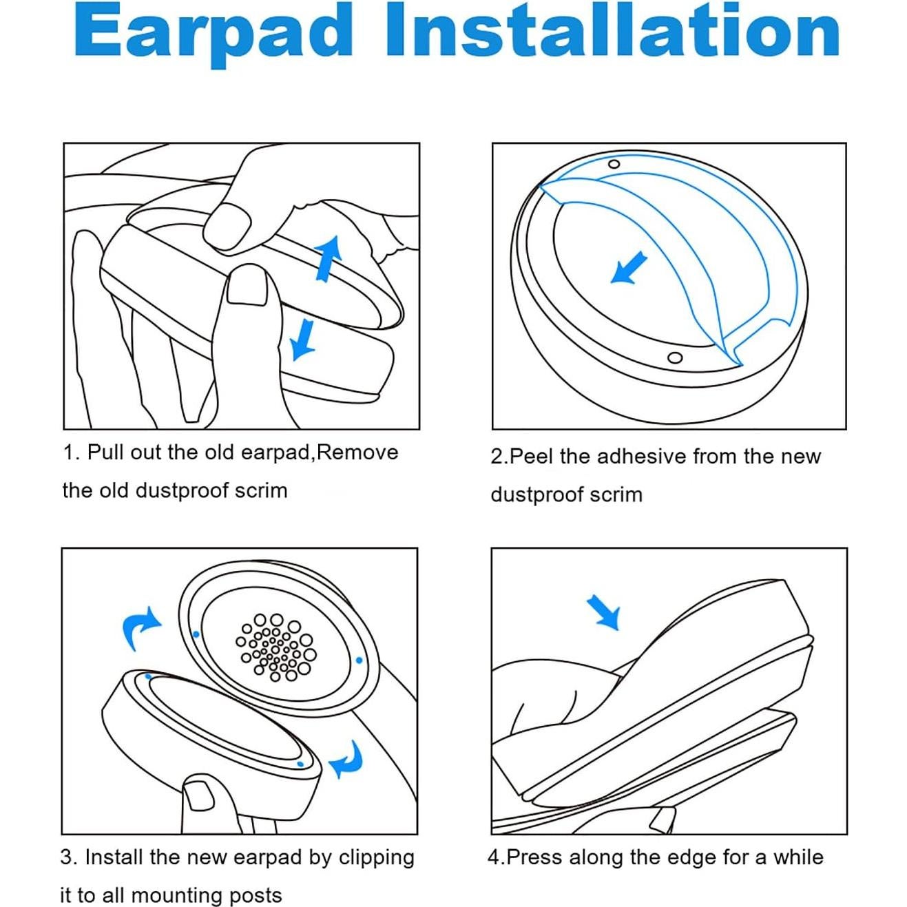 Almohadillas de Reemplazo para Auriculares Beats Solo 2/3 Gris