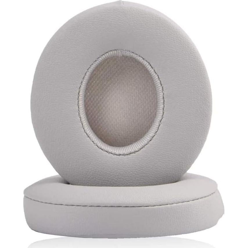 Almohadillas de Reemplazo para Auriculares Beats Solo 2.0/3.0 - Cuero PU Plata Mate