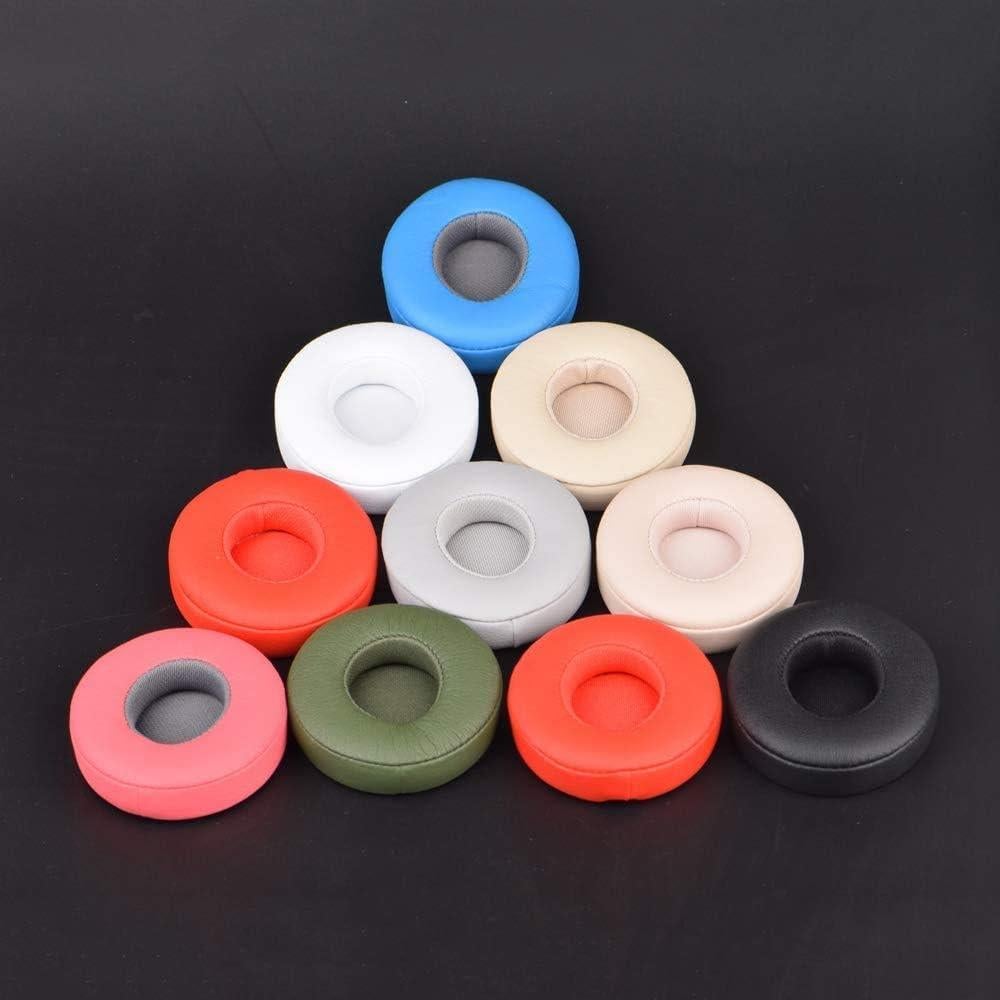 Almohadillas de Reemplazo para Auriculares Beats Solo 2.0/3.0 - Cuero PU Plata Mate