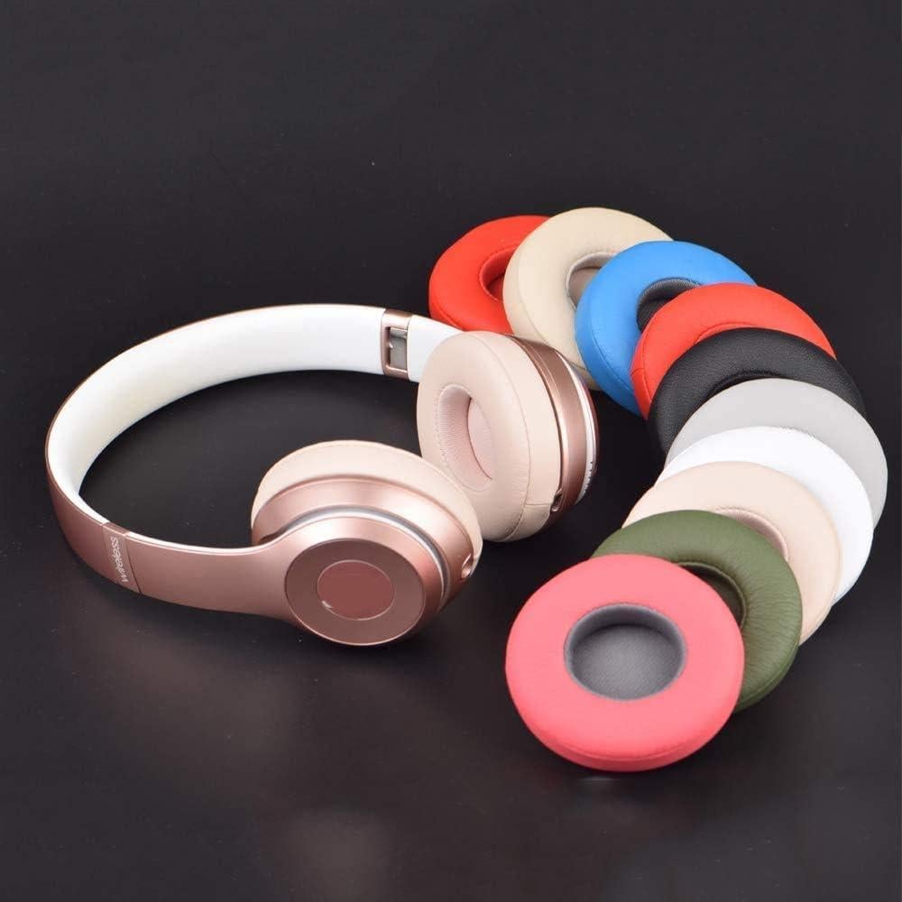 Almohadillas de Reemplazo para Auriculares Beats Solo 2.0/3.0 - Cuero PU Plata Mate