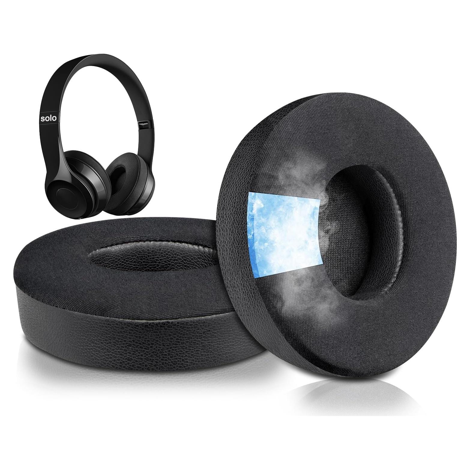 Almohadillas de Gel Refrigerante SoloWIT para Auriculares Beats Solo 2 y 3 - Negro