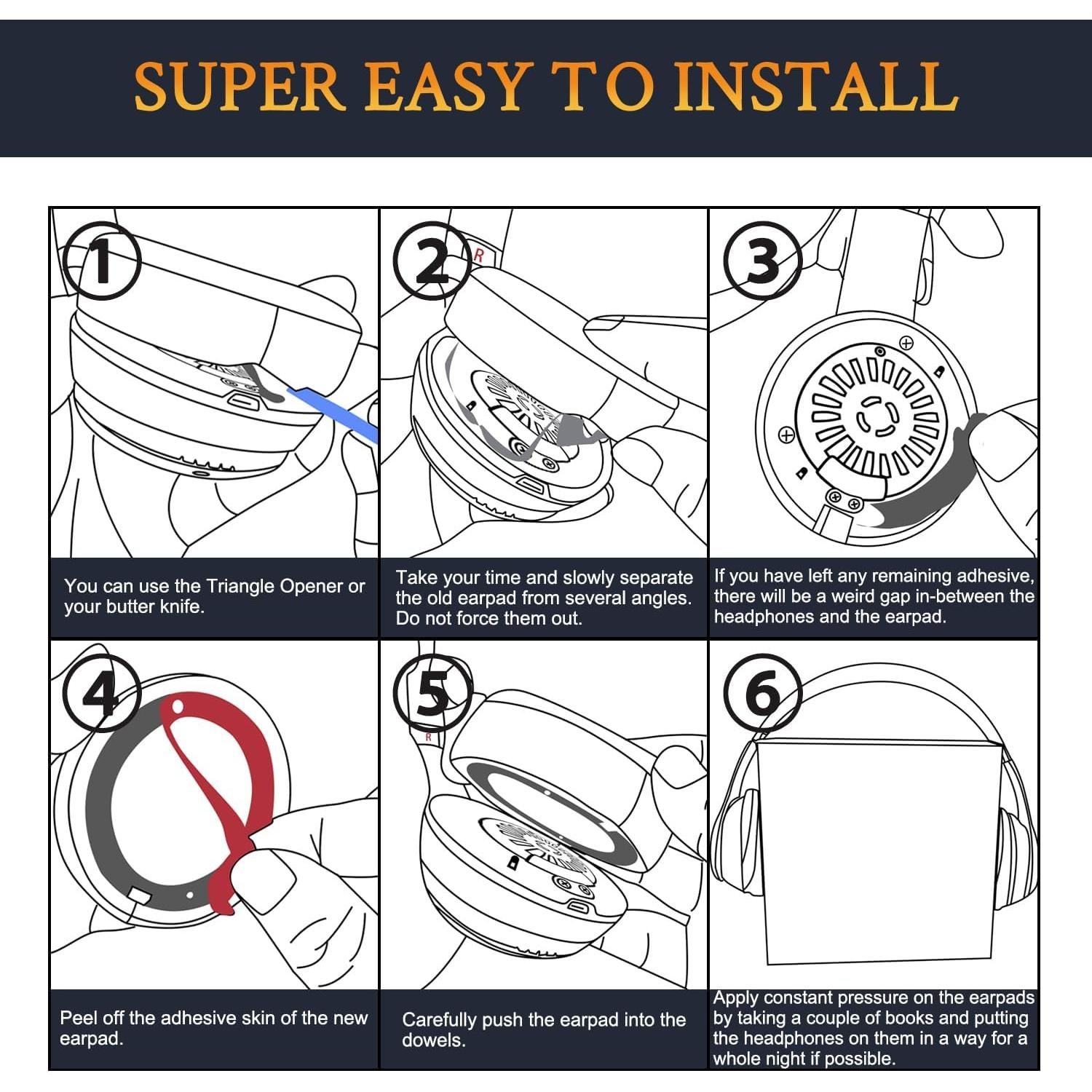 Almohadillas de Gel Refrigerante SoloWIT para Auriculares Beats Solo 2 y 3 - Negro