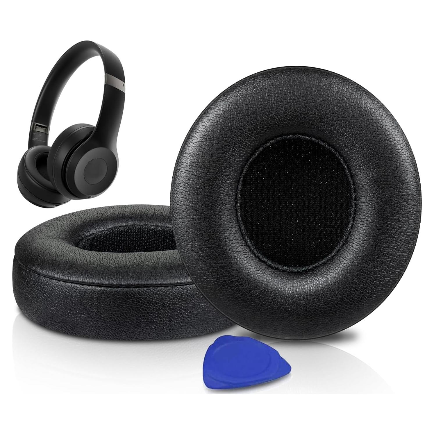 Almohadillas de Repuesto SOULWIT para Auriculares Beats Solo 4 - Negro