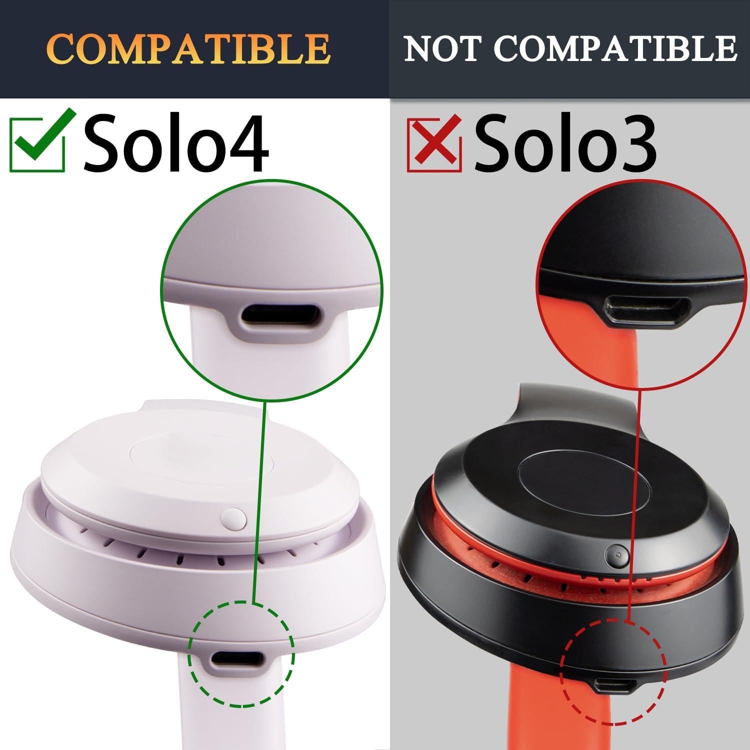Almohadillas de Repuesto SOULWIT para Auriculares Beats Solo 4 - Negro