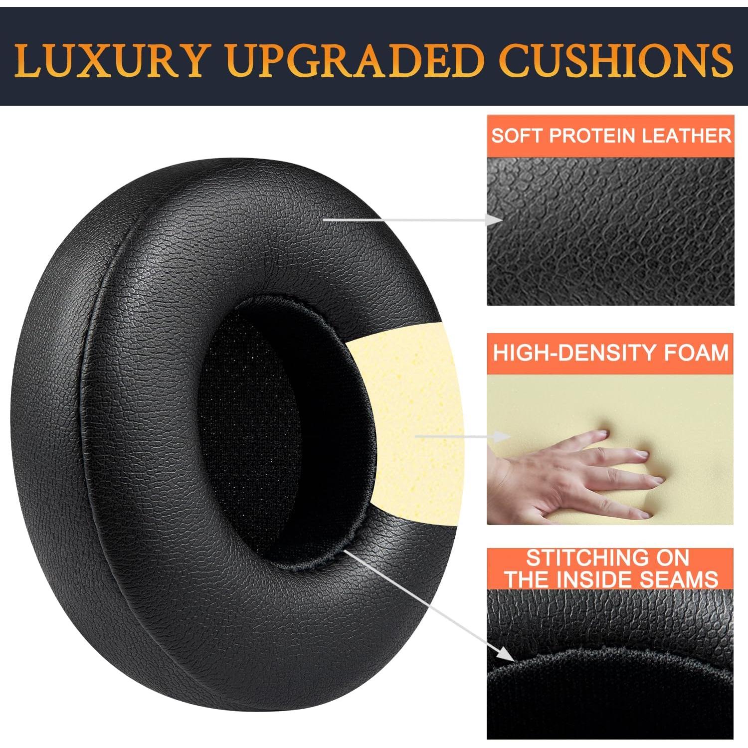 Almohadillas de Repuesto SOULWIT para Auriculares Beats Solo 4 - Negro