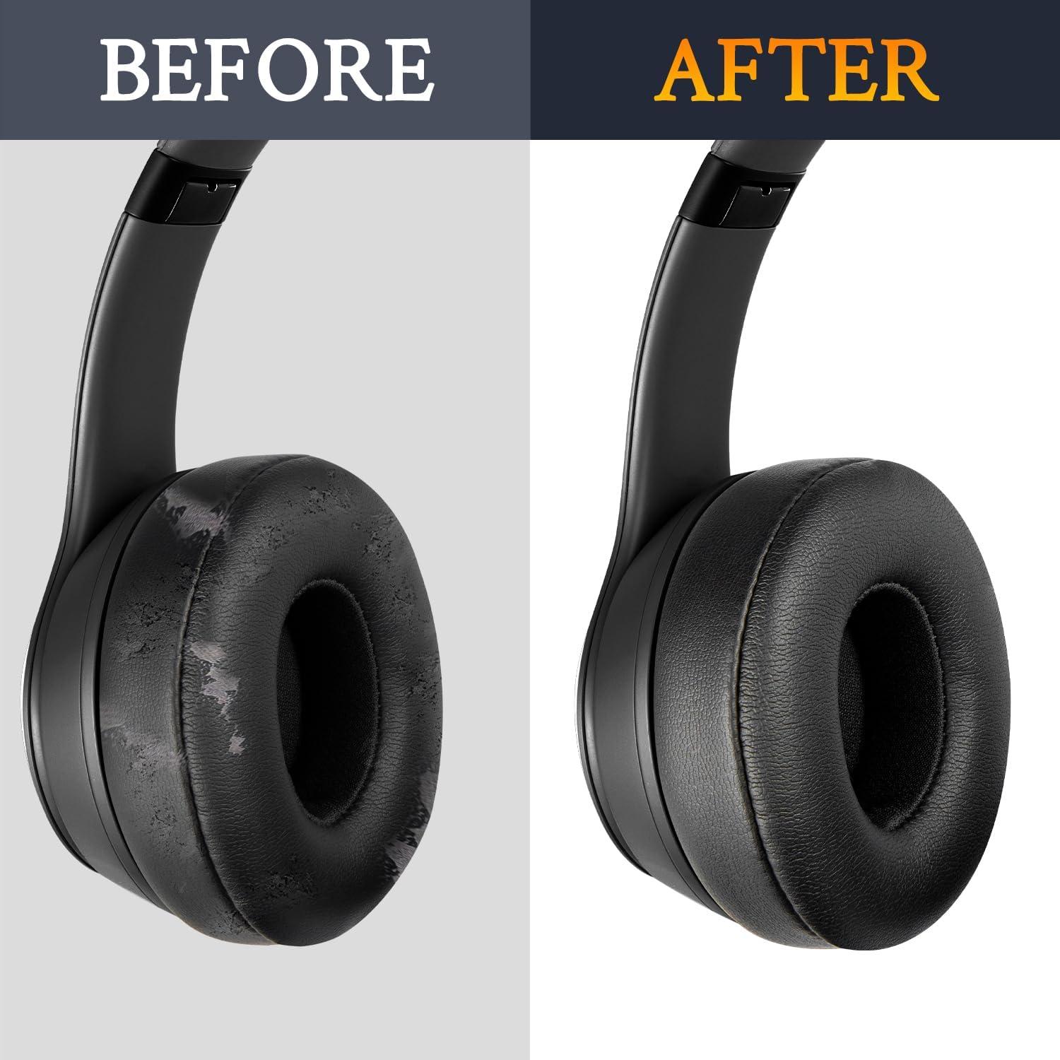 Almohadillas de Repuesto SOULWIT para Auriculares Beats Solo 4 - Negro