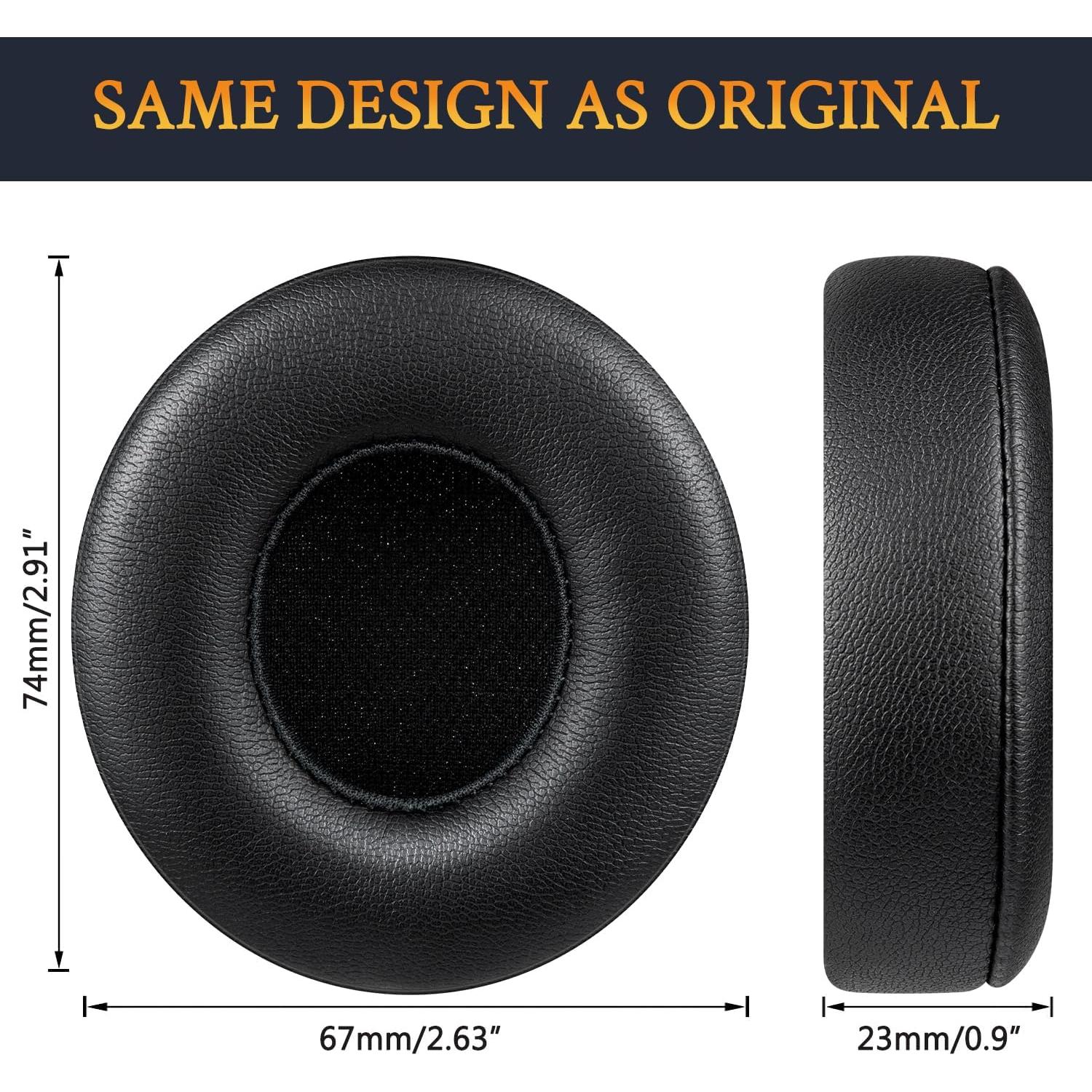 Almohadillas de Repuesto SOULWIT para Auriculares Beats Solo 4 - Negro