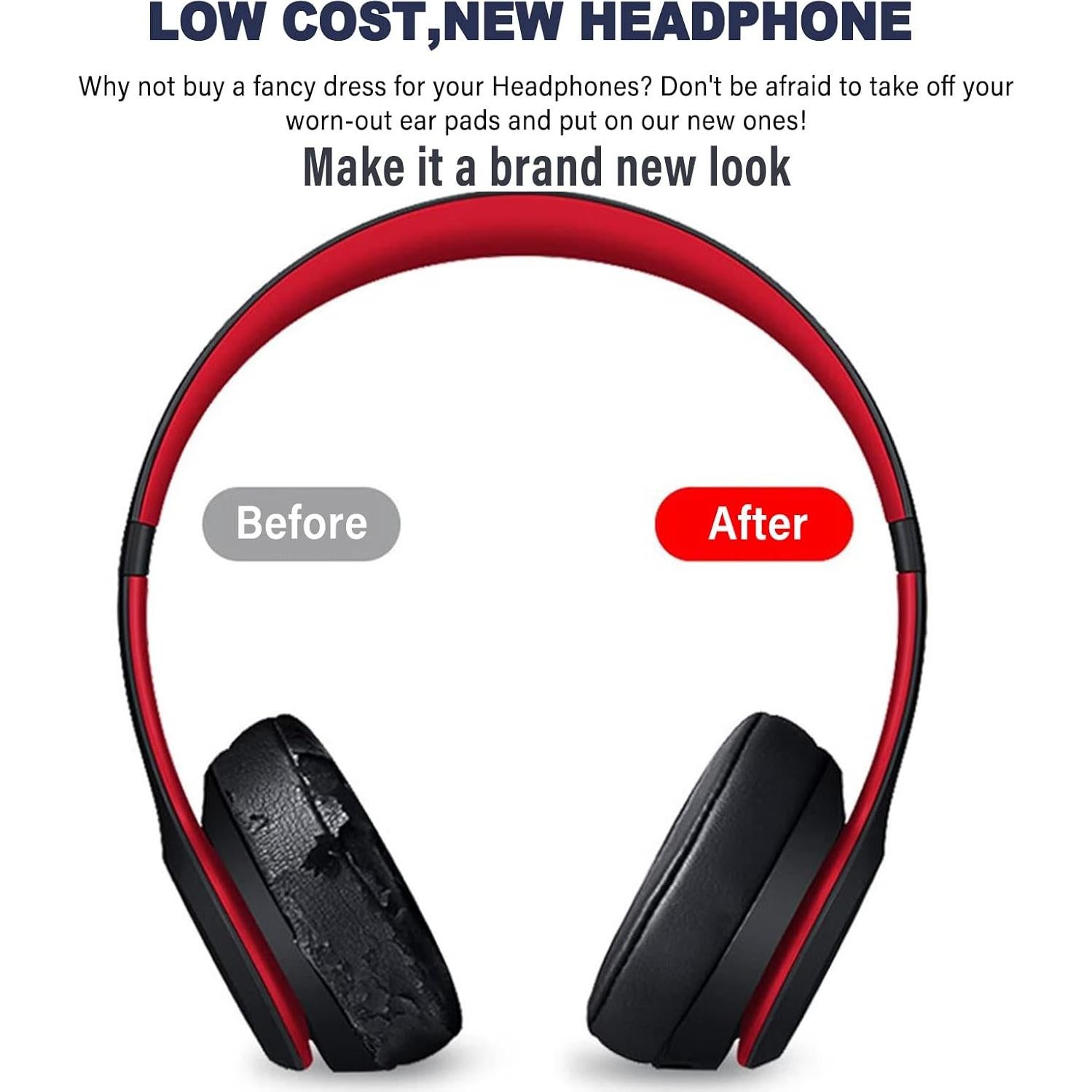 Almohadillas de Repuesto para Auriculares Beats Solo 2 y 3 - Floral Negro