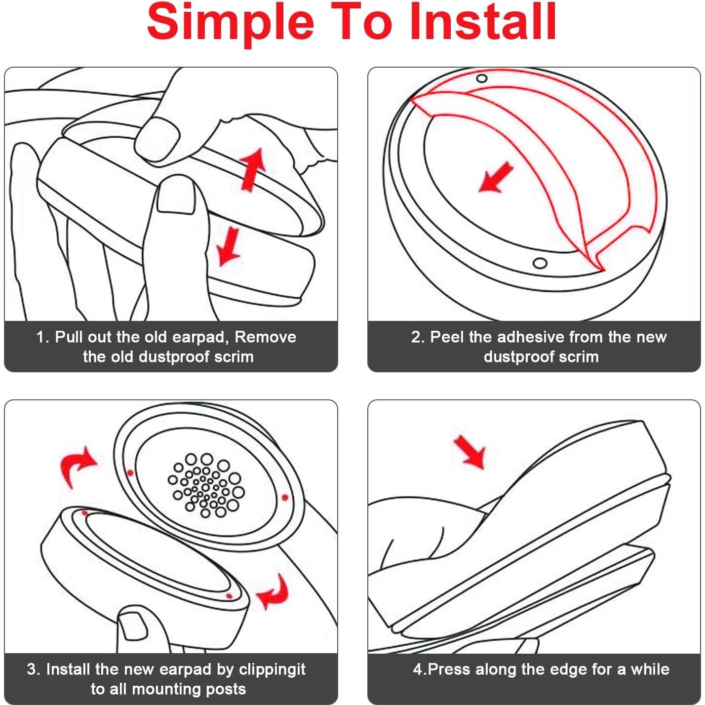 Almohadillas de Repuesto Niukeke para Beats Studio 2.0/3.0 - Espuma de Memoria y Cuero Suave