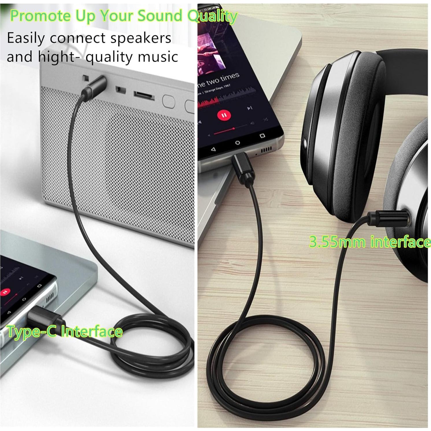 Cable de audio Aux Jack 3.5mm Numcig USB-C para iPhone y Samsung