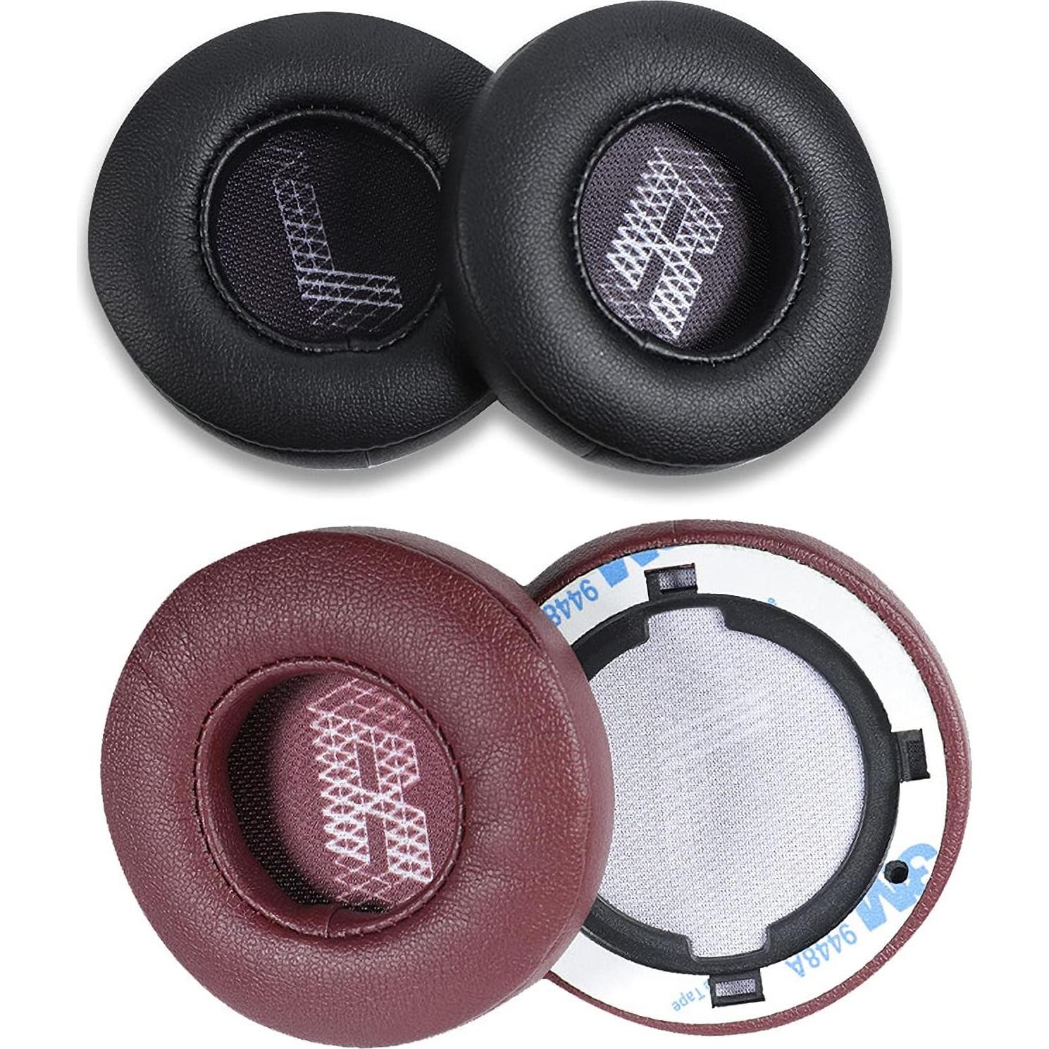 Replacement Earpads Protein Leather Ear Pads Cushions Cover Repair Parts Compatible with JBL Live 400BT Live 460NC On-Ear Wireless Headphones (Wine Red)