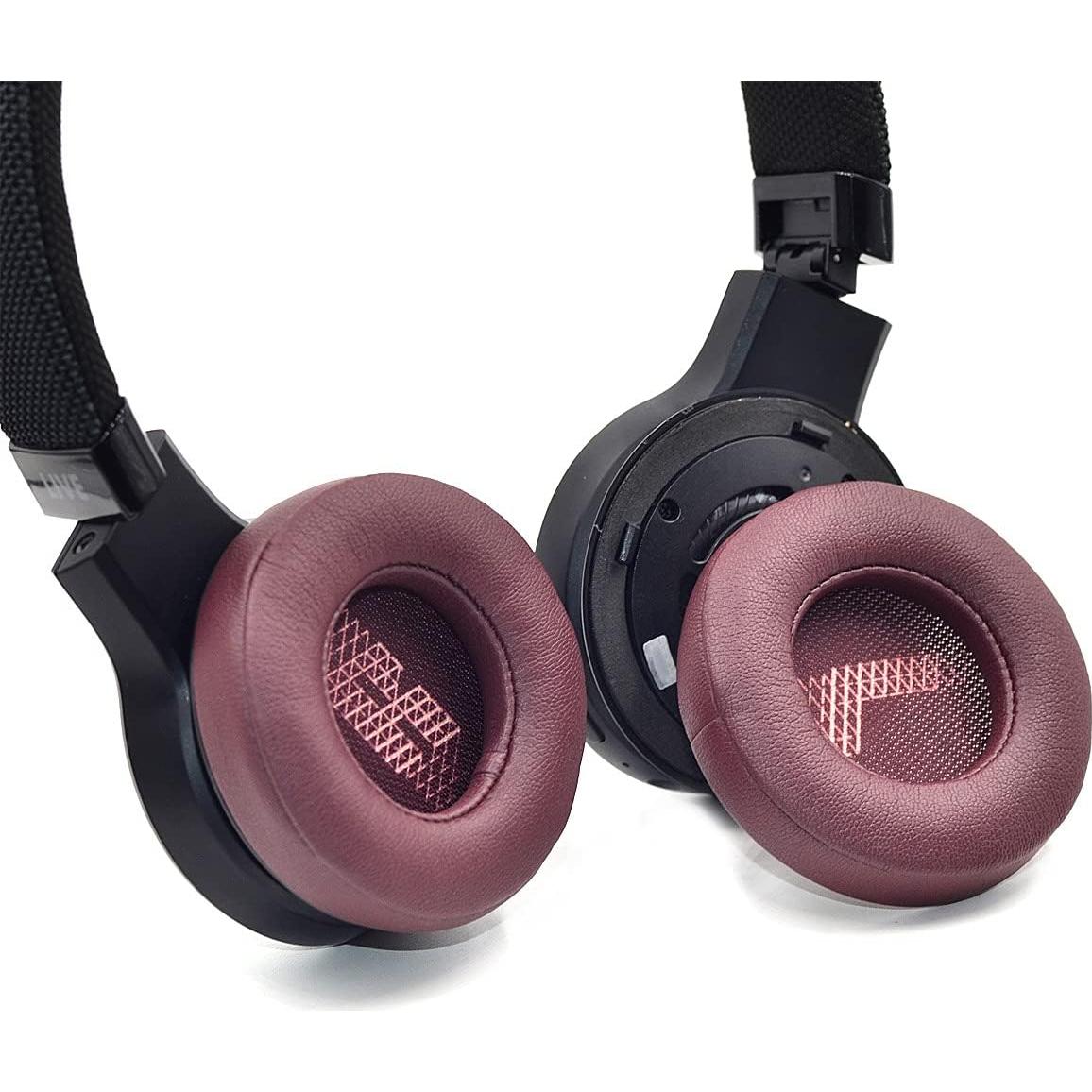 Replacement Earpads Protein Leather Ear Pads Cushions Cover Repair Parts Compatible with JBL Live 400BT Live 460NC On-Ear Wireless Headphones (Wine Red)