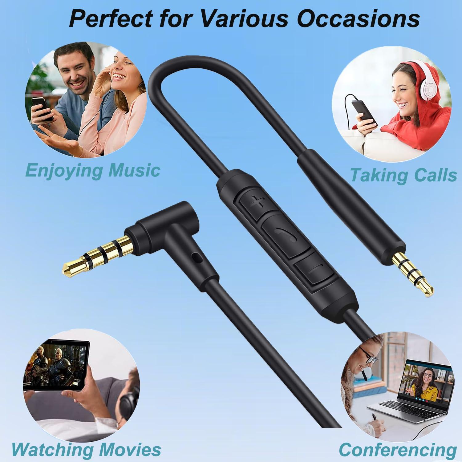 Cable de audio 3.5mm a 2.5mm Minochi para auriculares Bose QC45 QC35