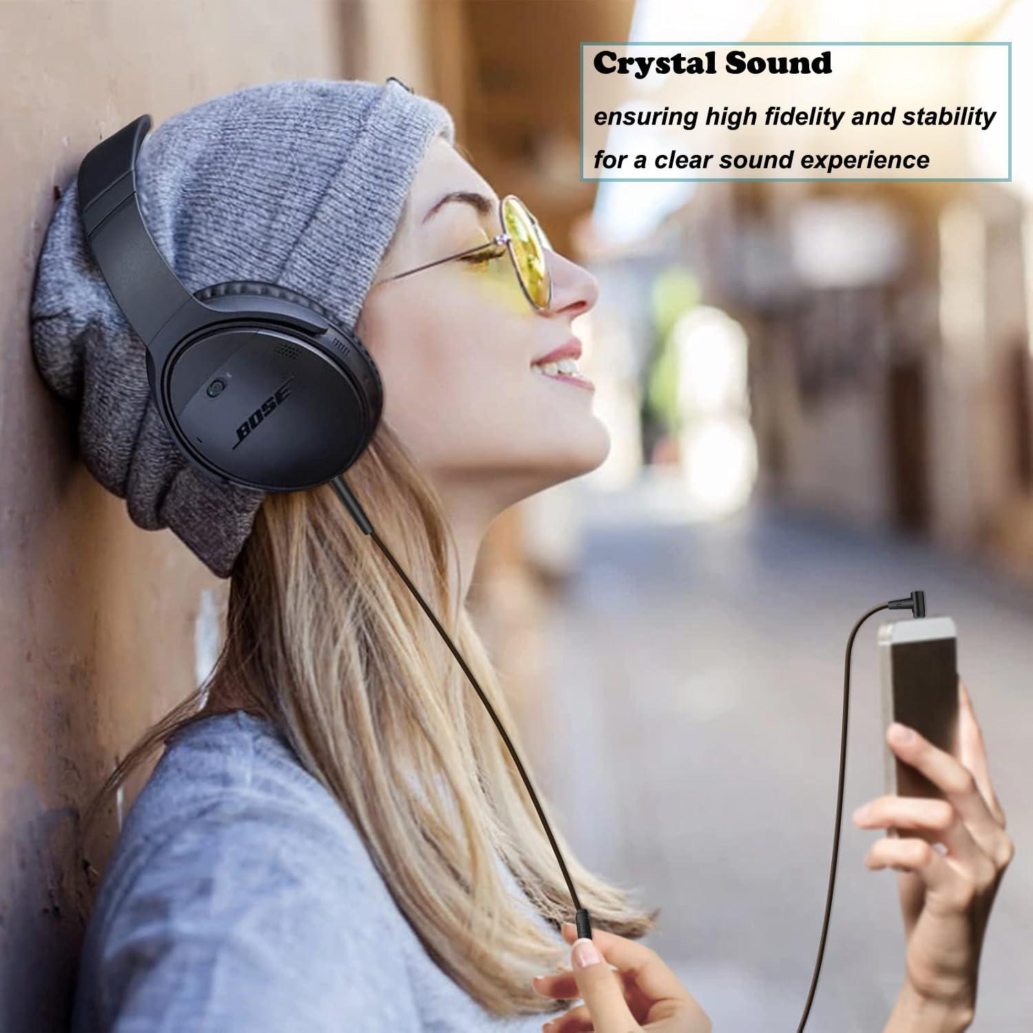 Cable de audio 3.5mm a 2.5mm Minochi para auriculares Bose QC45 QC35