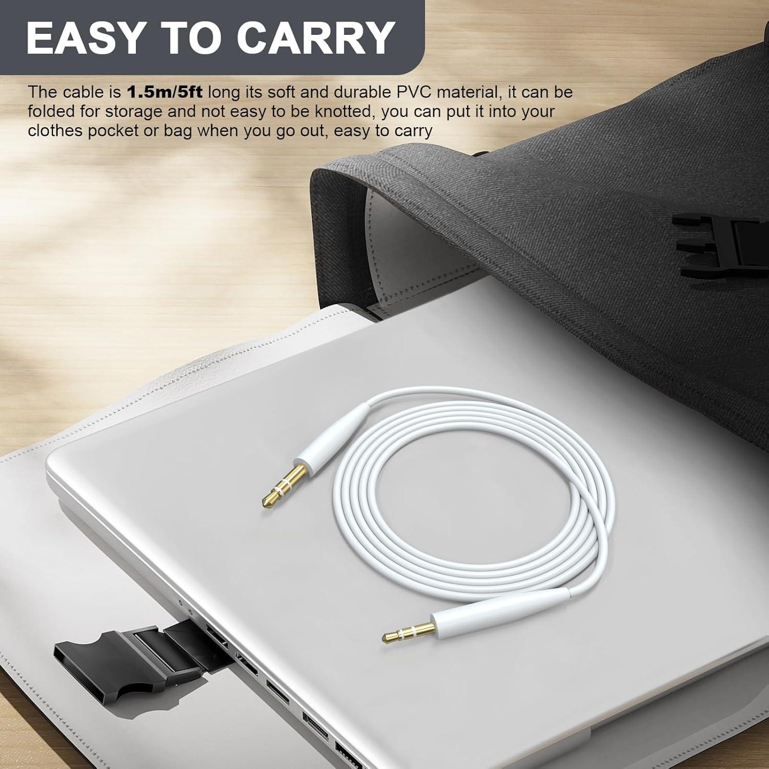 Cable de audio 3.5mm a 2.5mm Gneinour 1.5m para Bose y JBL