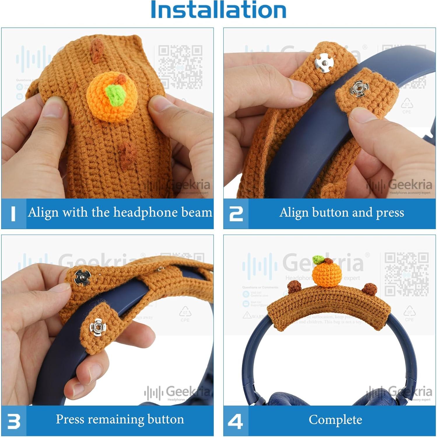 Cubierta de diadema Geekria para auriculares Bose y Sony