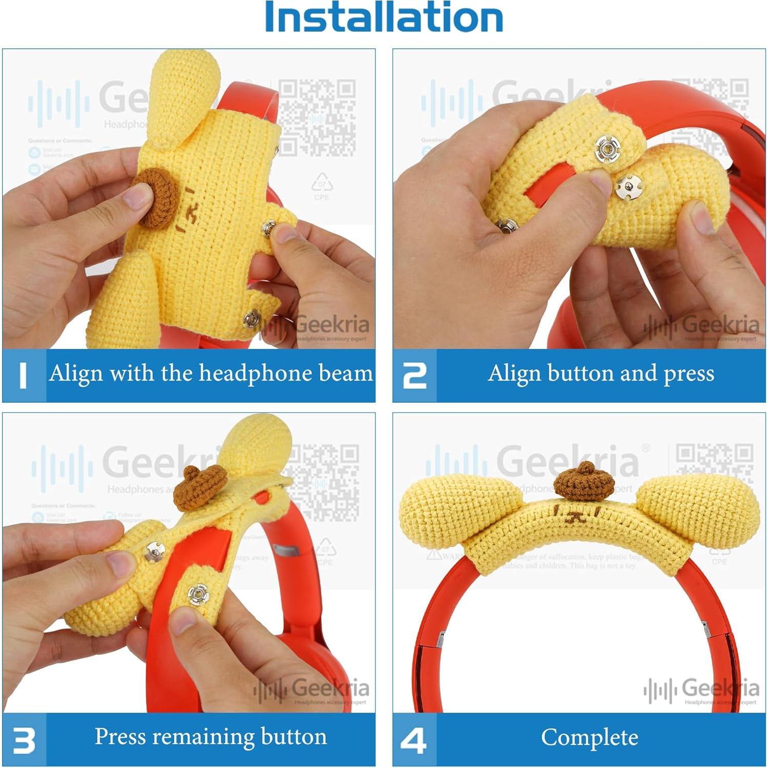 Cubierta de diadema Geekria para auriculares Bose y Sony